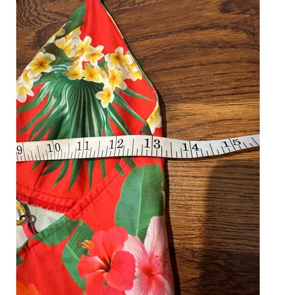 Viva Aviva Ixora Hawaiian Maxi Slip Dress Women’s Size 2 – Tropical Vacay Style - Picture 9 of 10